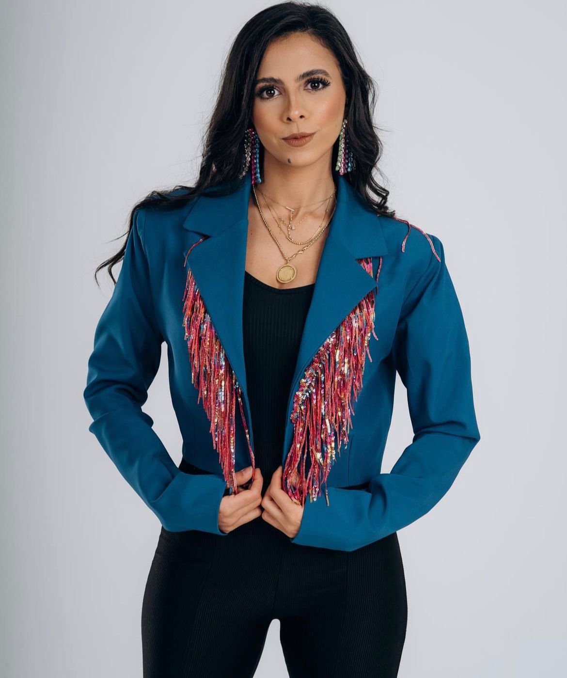 Fringed blazer
