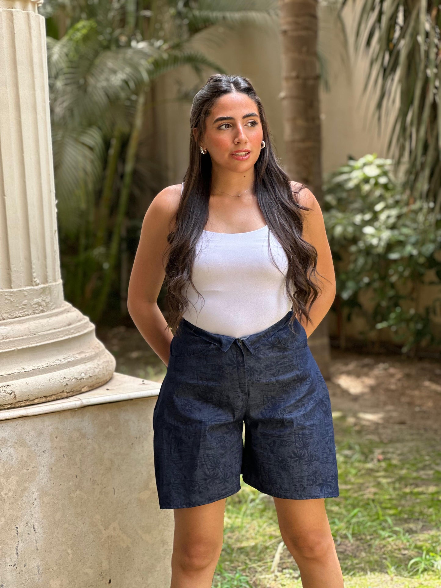 The flowery Denim set