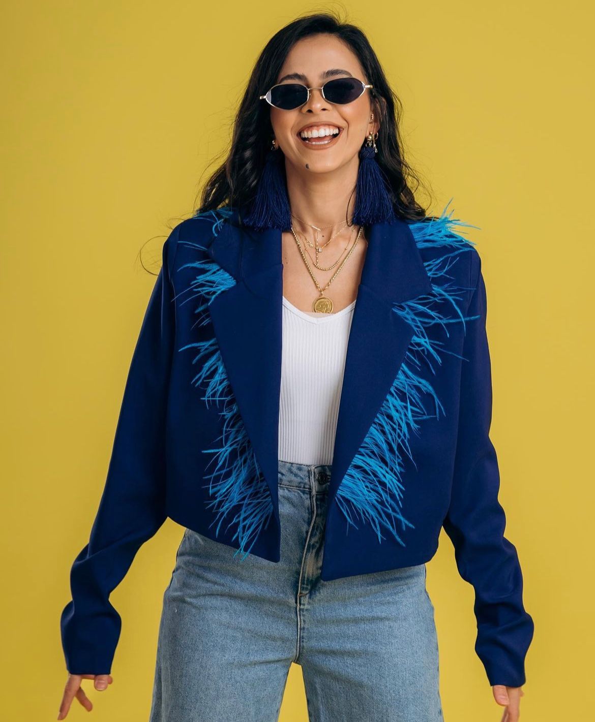 The feathered blazer